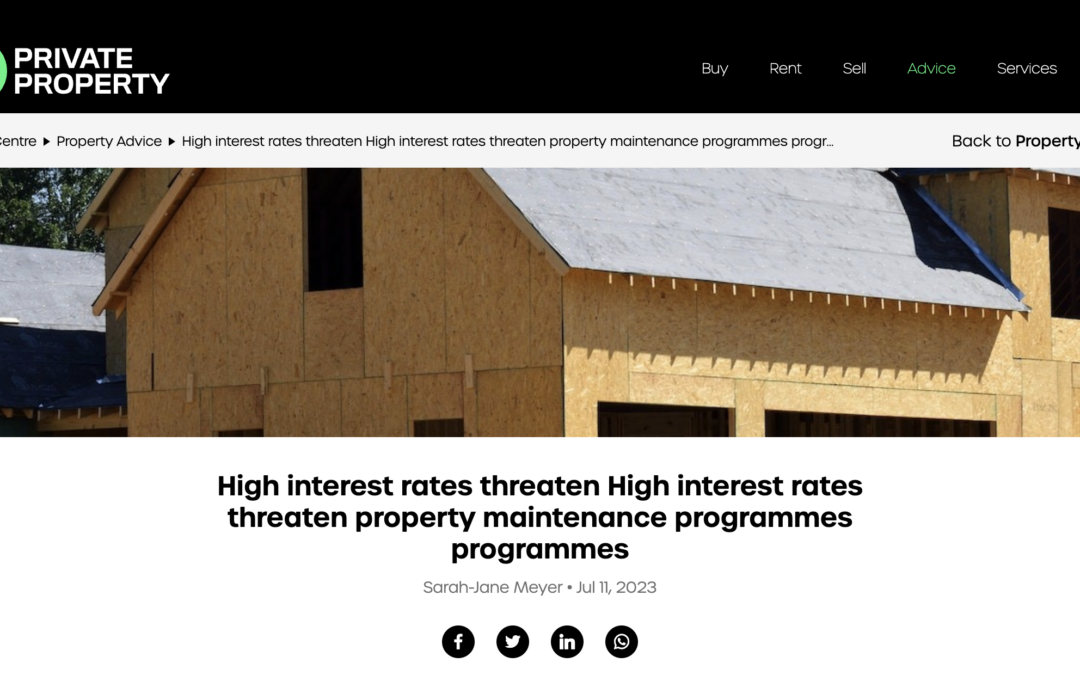 High interest rates threaten property maintenance programmes programmes